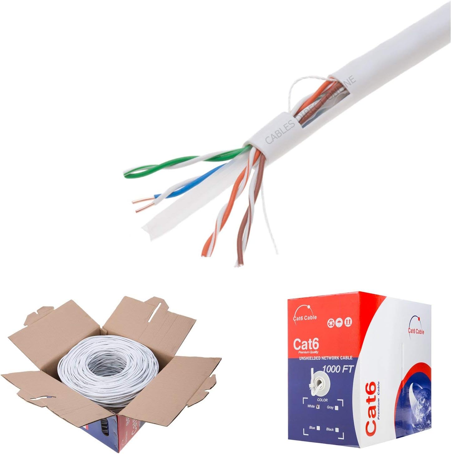 Satmaximum CAT6 1000ft Ethernet Cable for High-Speed Networking