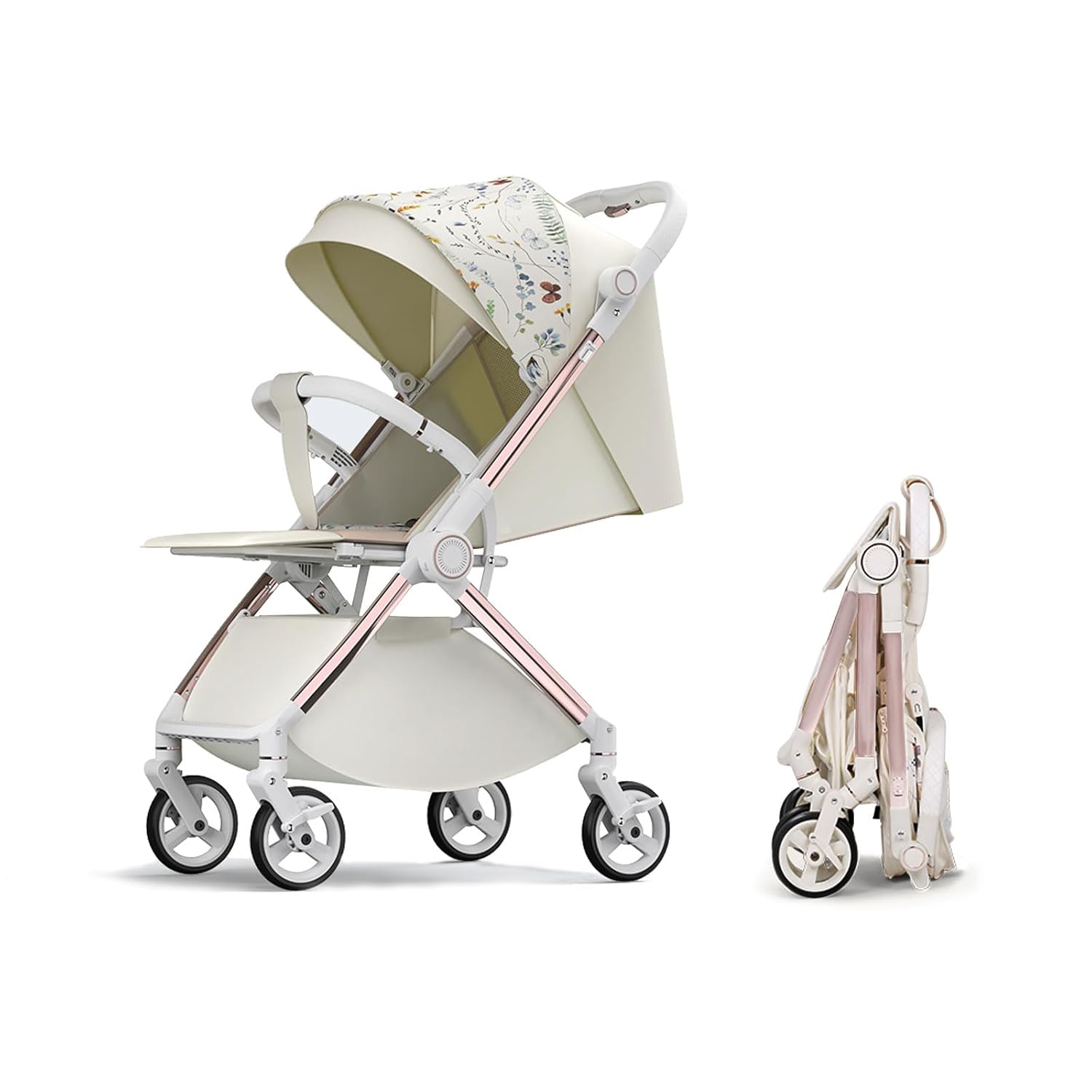 Lightweight Baby Stroller with Luxury Features for Infants