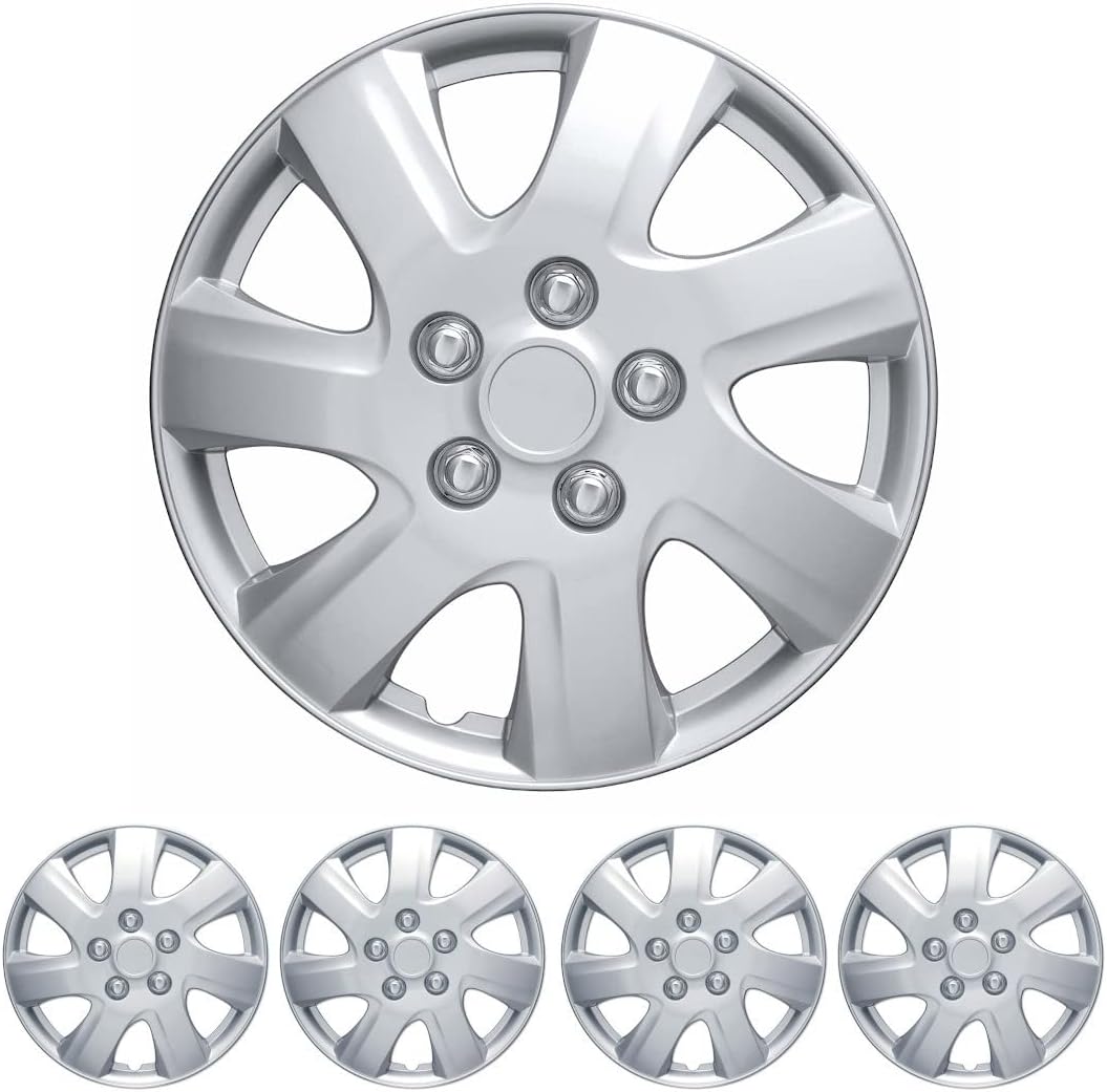 BDK 16 Inch Hubcaps Set of 4 for Chevy Dodge Ford Honda