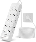 Power Strip Surge Protector with 20 AC Outlets and 6 USB Ports