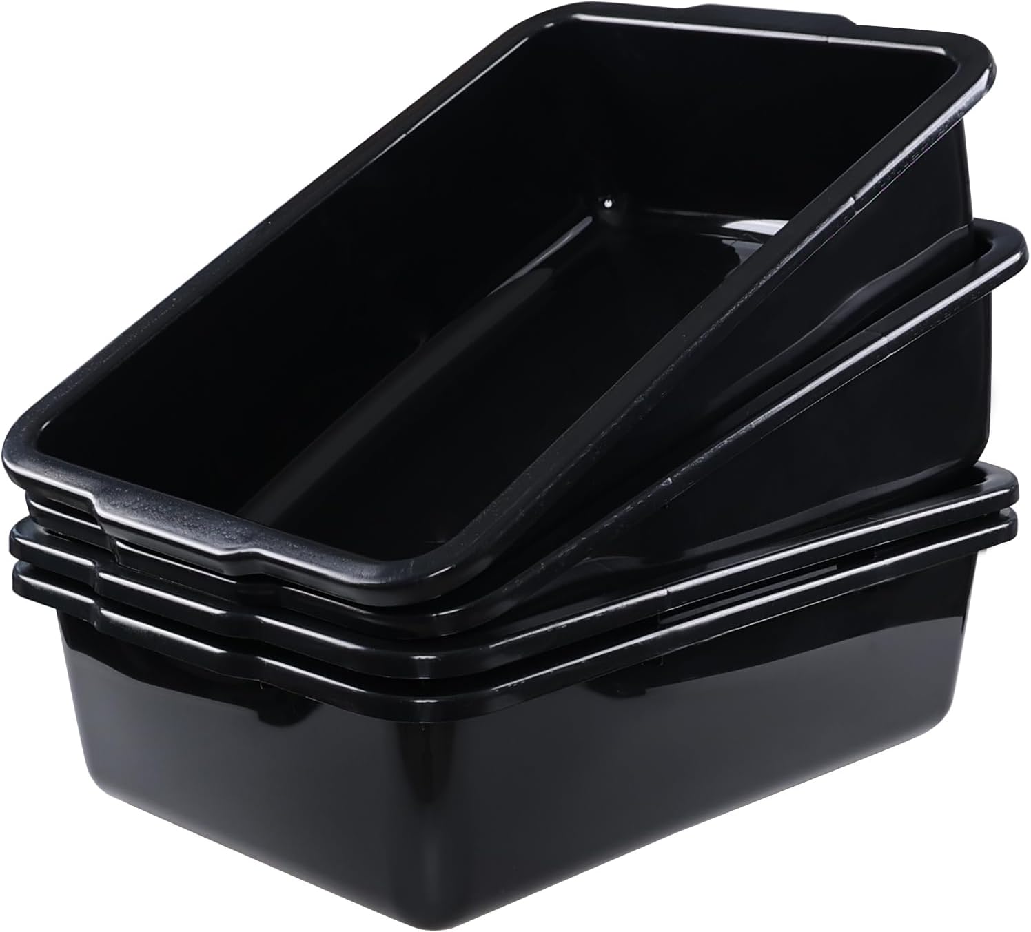 Sadstory Black Plastic Commercial Bus Tub for Versatile Use