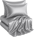 Casa Platino Satin Bed Sheets Set King Size - Ultra Soft Cooling