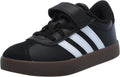 adidas VL Court 3.0 Elastic Lace & Strap Sneaker - Easy On Kids Shoe