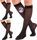 Sheer Compression Stockings 15-20mmHg for Women - Closed Toe X-Large