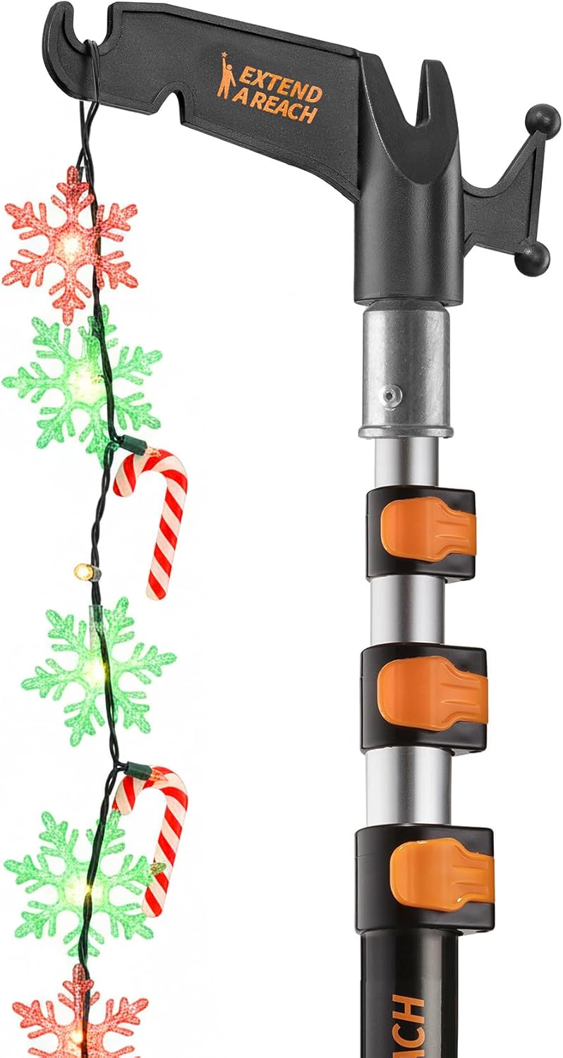 Telescopic Extension Pole for Christmas Lights and More