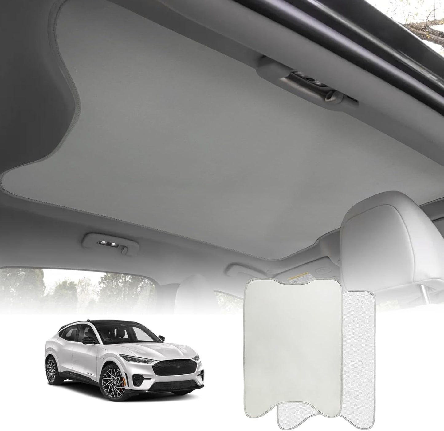 BestEvMod Foldable Roof Sunshade for Mustang Mach-E 2021-2025
