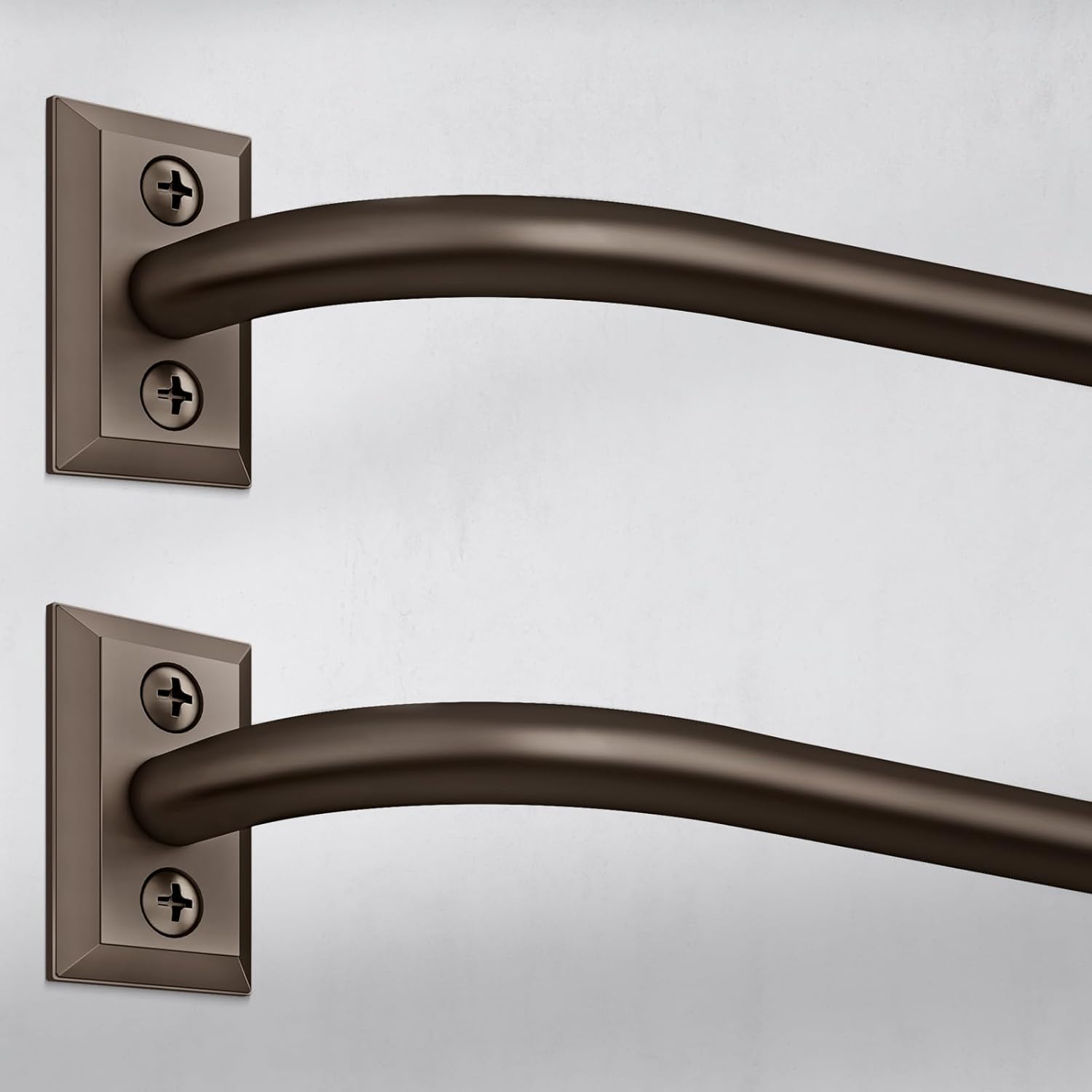 Hei!Dear 2 Pack Blackout Curtain Rods for Windows 48 to 84 in