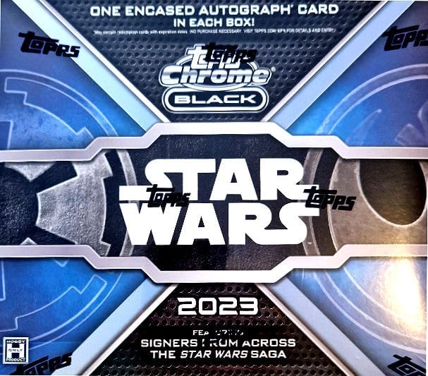 2023 Topps Chrome Black Star Wars HOBBY Box with Autograph Card