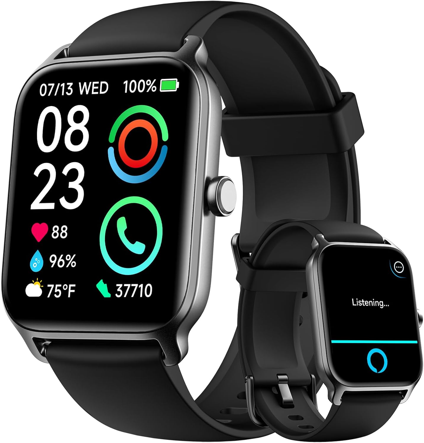 Fitpolo Smart Watch: Alexa Built-in, IP68 Waterproof, Heart Rate Monitor