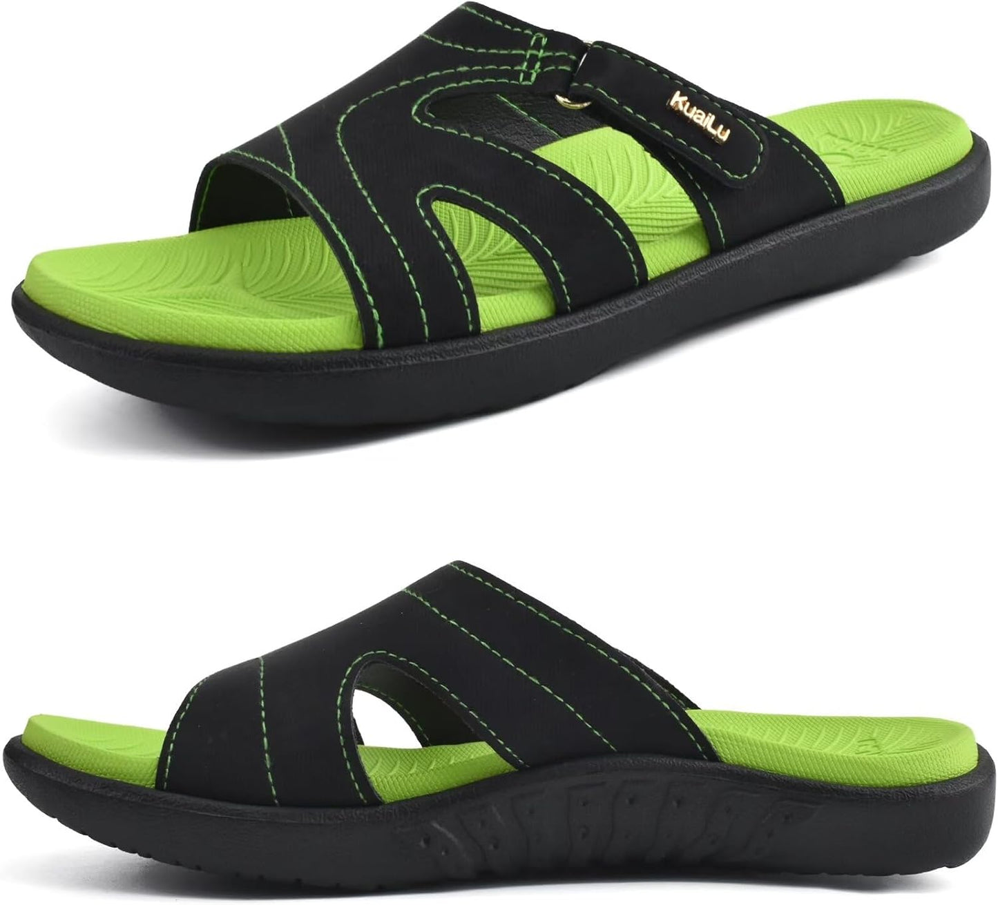 KuaiLu Womens Fashion Orthotic Slides for Comfort and Style