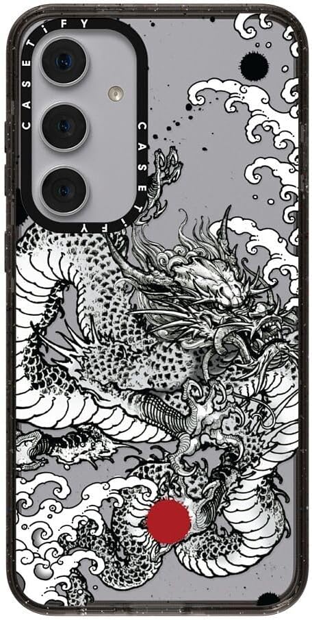 CASETIFY Impact Galaxy S24+ Case - Power Dragon - Clear Black