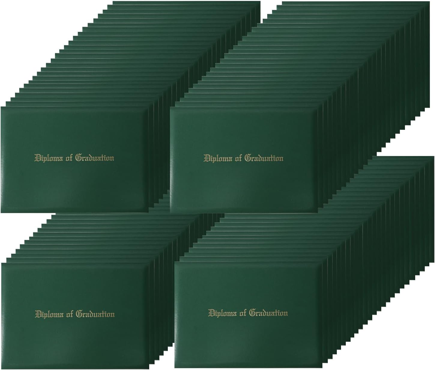 Diploma Holder for Graduation Certifications - 100-Pack Forest Green
