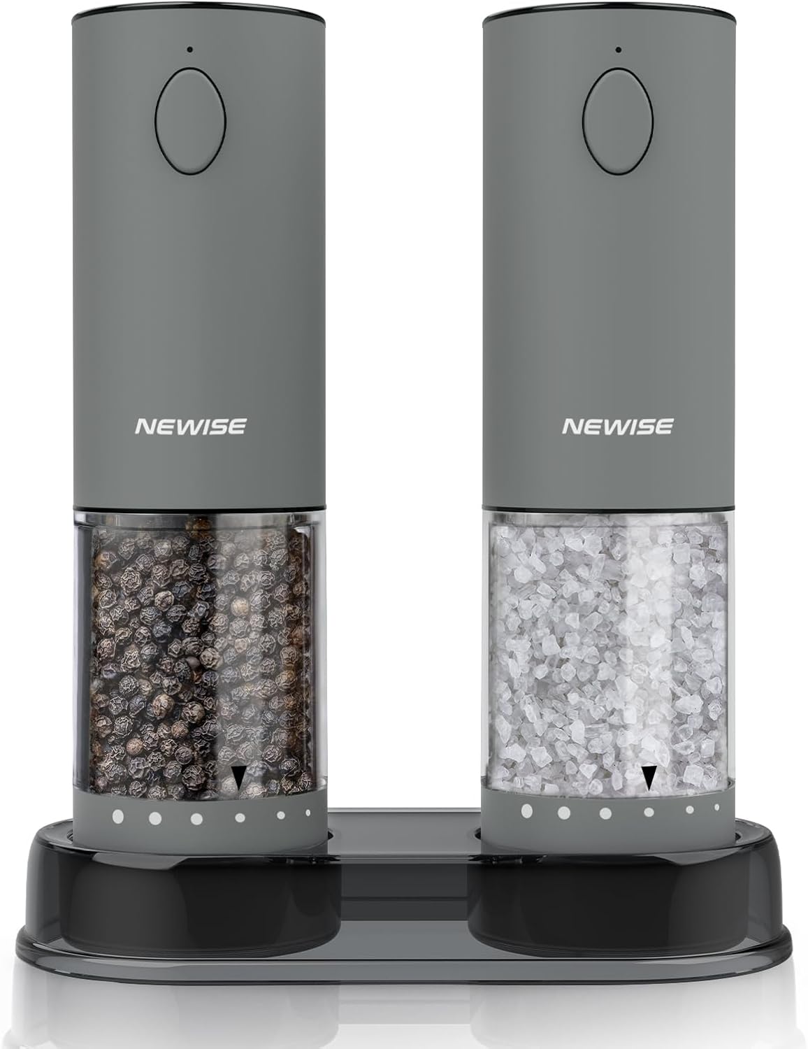 Electric Salt and Pepper Grinder Set with LED Lights and Coarseness
