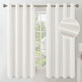 White Velvet Curtains 63 in Length 2 Panels - Thermal, Room Darkening