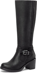 mysoft Women's Knee High Boots Chunky Heel - Stable Comfort