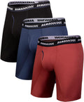 BAMBOO COOL Men's Long Boxer Briefs Performance Long Leg (Style VV2G)