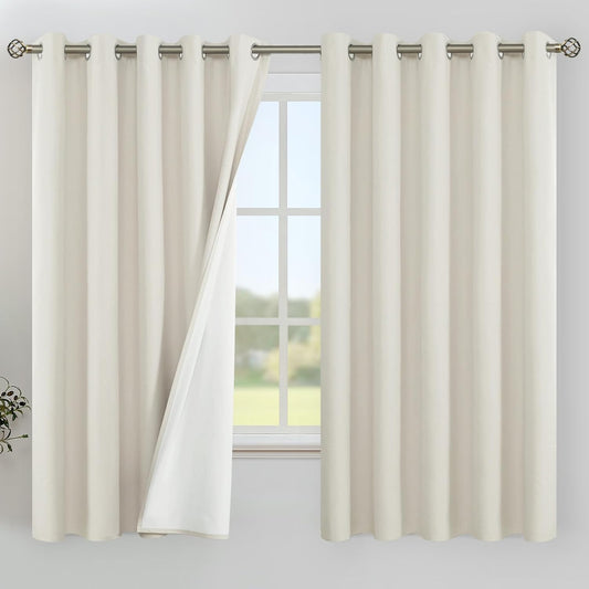 YoungsTex 100% Blackout Curtains for Bedroom and Living Room