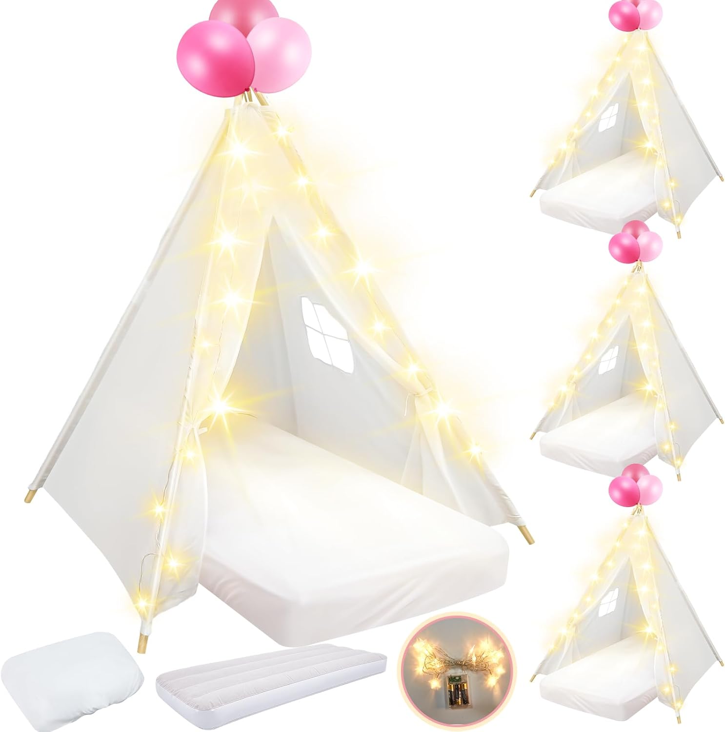 Lemosae Kids Teepee Set - Cozy Sleepover Fun!
