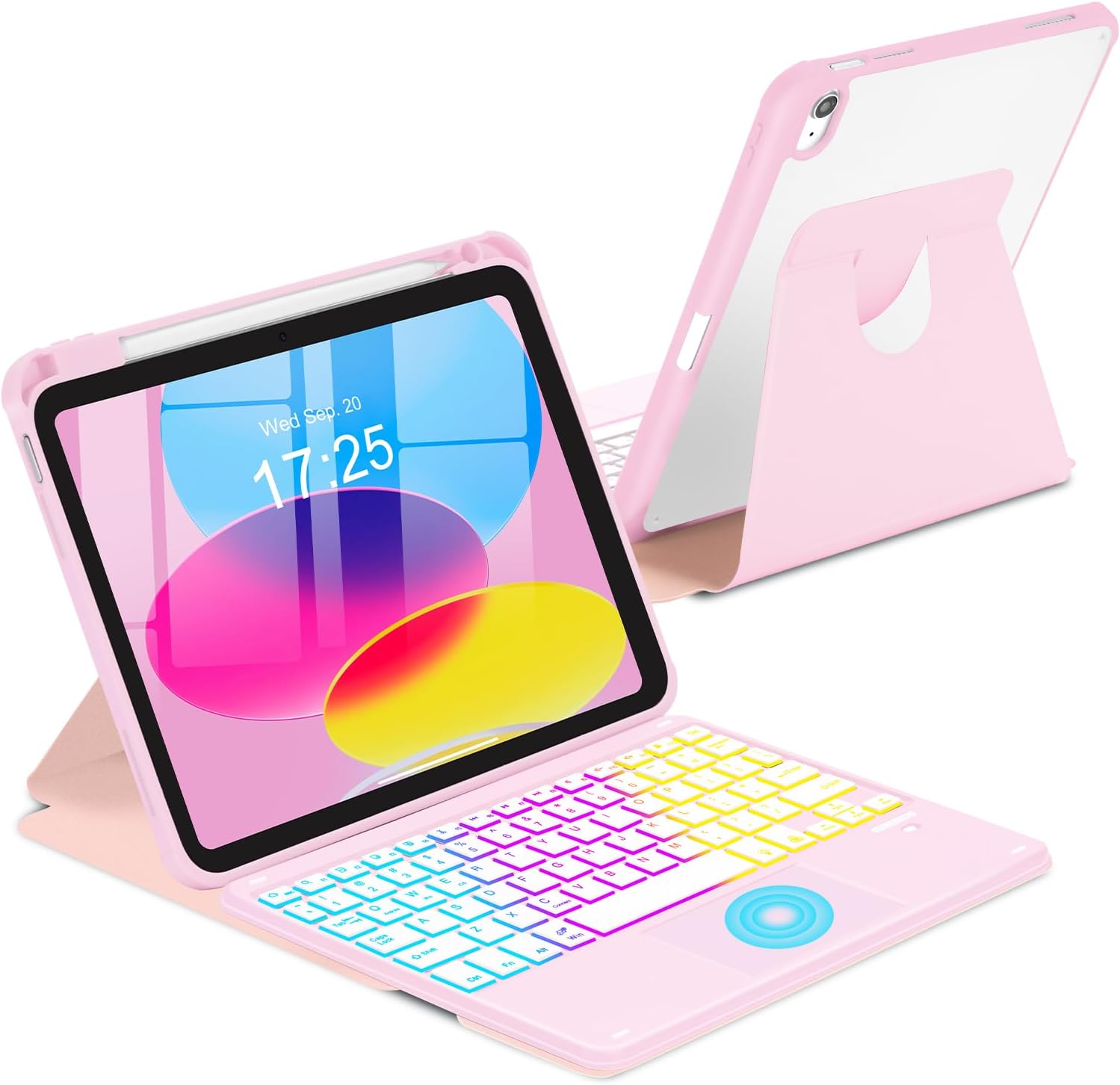 Touchpad Keyboard Case for iPad 11th 10th Gen with Backlight