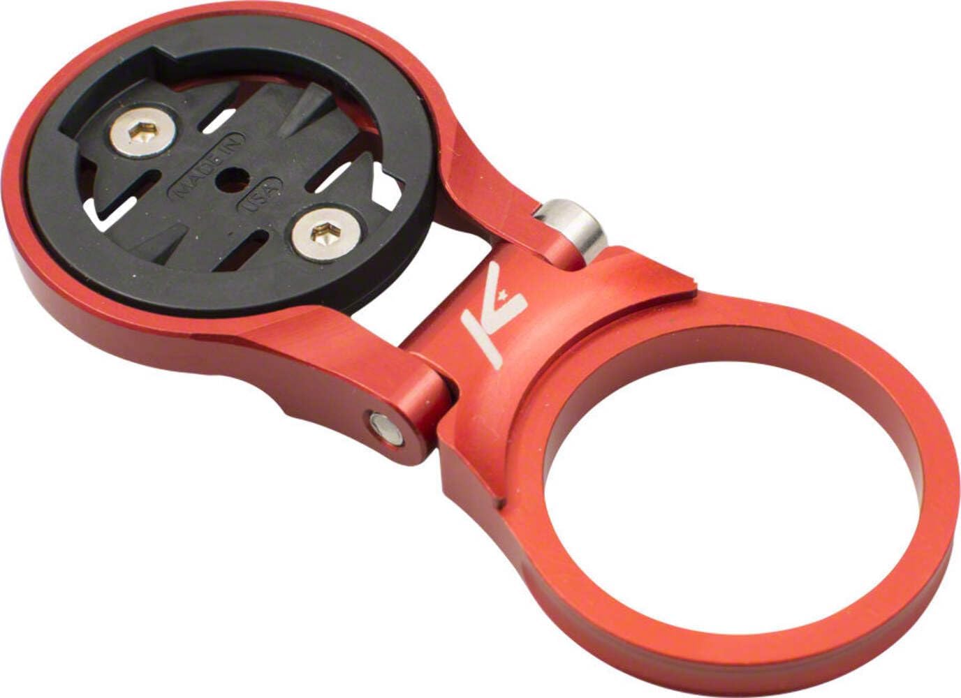 K-EDGE Adjustable Stem Mount for Garmin Computers, Red Finish