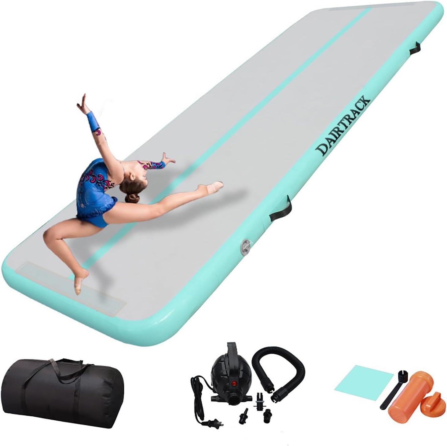 DAIRTRACK Inflatable Gymnastics Air Mat for Home and Gym Use