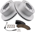 TRQ Rear Brake Pad & Rotor Kit Ceramic Premium G-Coated - Durable Stop
