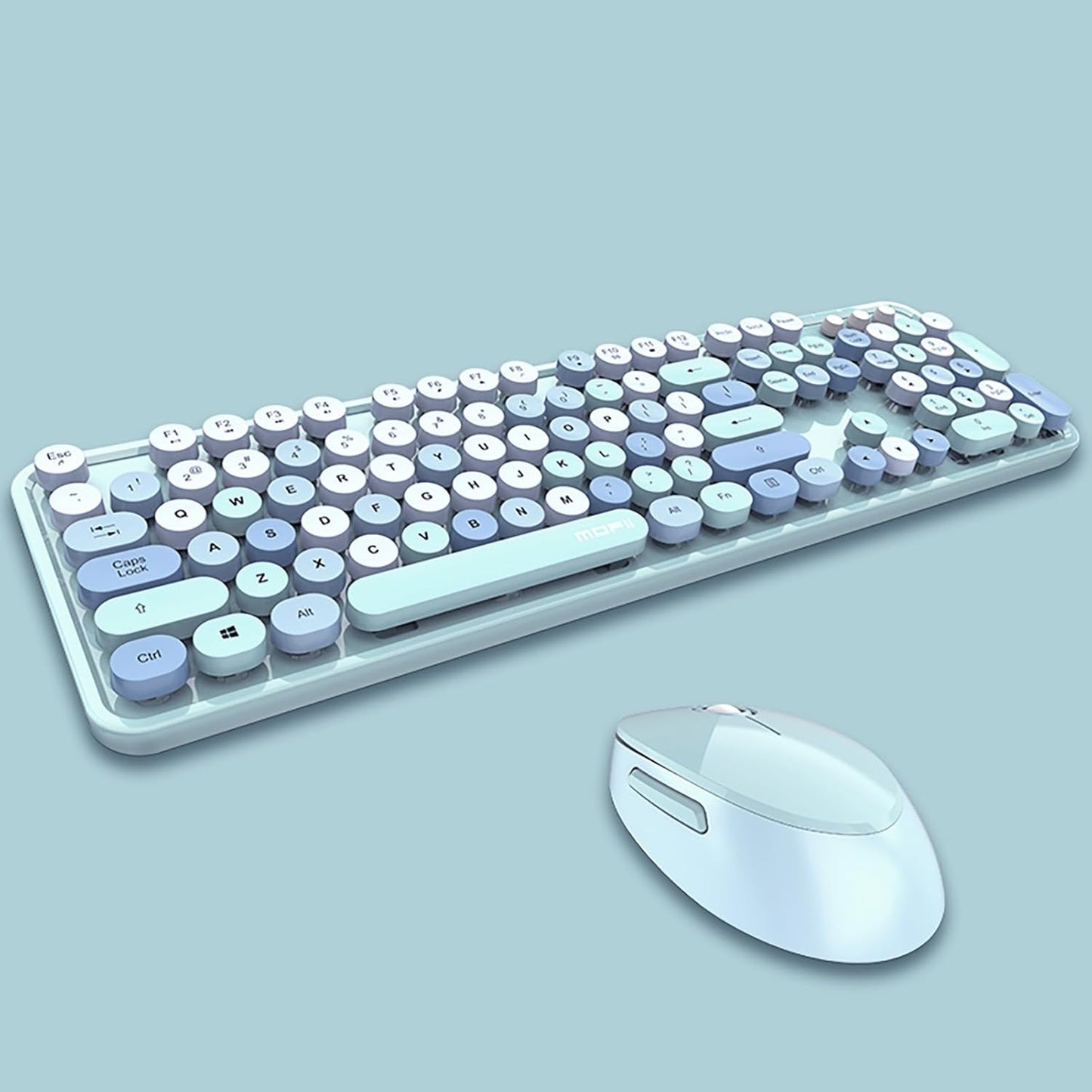 2.4G Full-Size Wireless Keyboard and Mouse Combo in Candy Colors