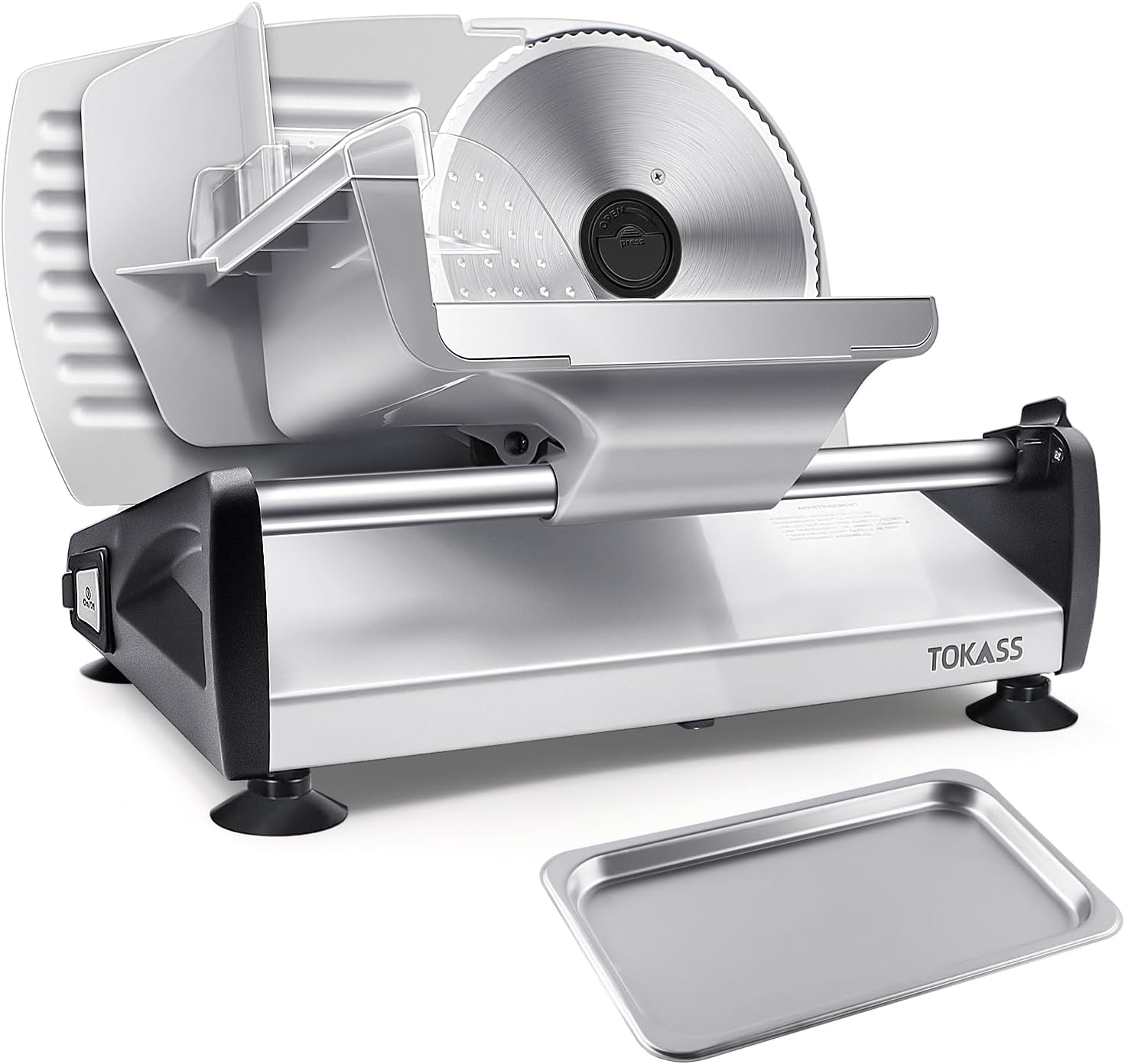 Meat Slicer with Removable Stainless Steel Blade for Home Use