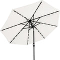 MASTERCANOPY Patio Umbrella with 32 Solar LED Lights - 9ft Light Beige