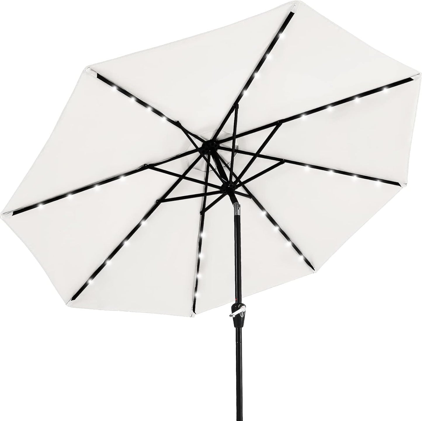 MASTERCANOPY Patio Umbrella with Solar LED Lights for Shade