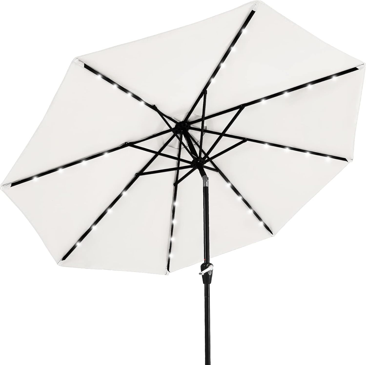 MASTERCANOPY Patio Umbrella with Solar LED Lights for Shade