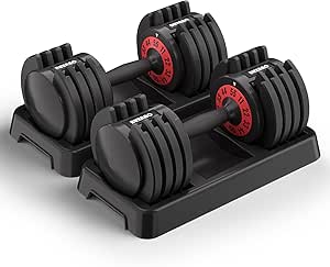 Adjustable Dumbbell Set 55LB for Full-Body Home Gym Training