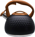GGC Tea Kettle for Stove Top 3L Loud Whistling Kettle - Elegant Black