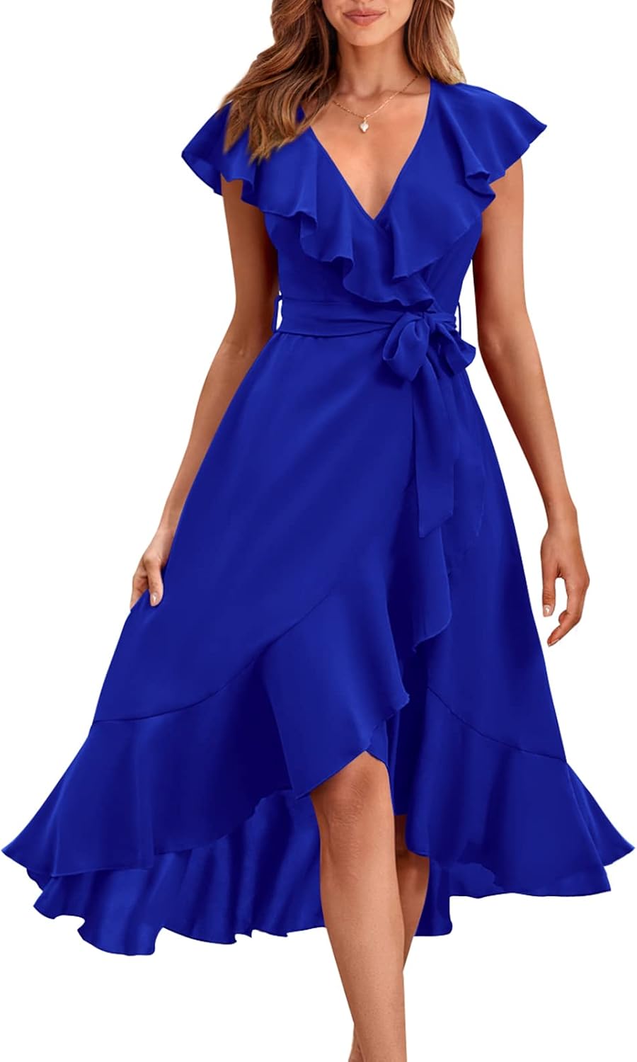 PRETTYGARDEN Women's Summer Cross Midi Dress for 2025 Events