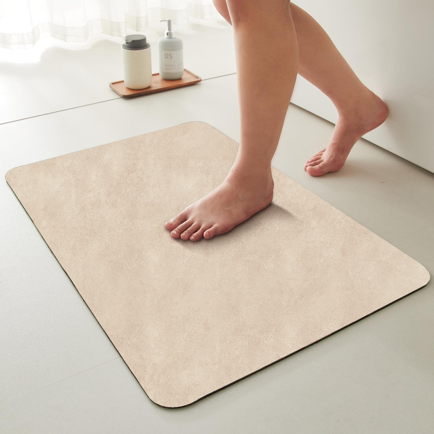 Quick Dry Bathroom Mat Non Slip Washable Thin Absorbent Rug