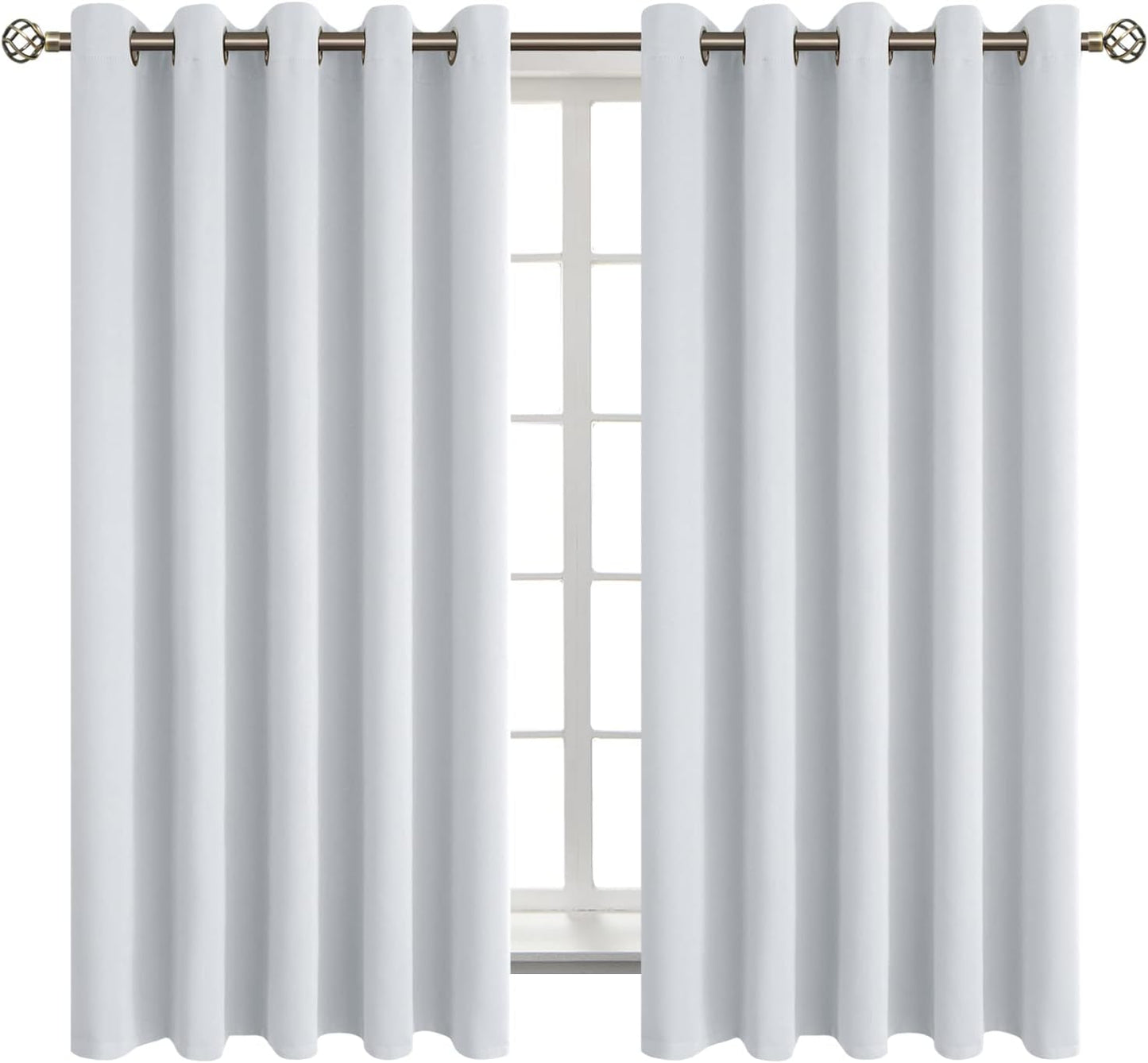 BGment Room Darkening Curtains for Bedroom - 63 Inch Panels