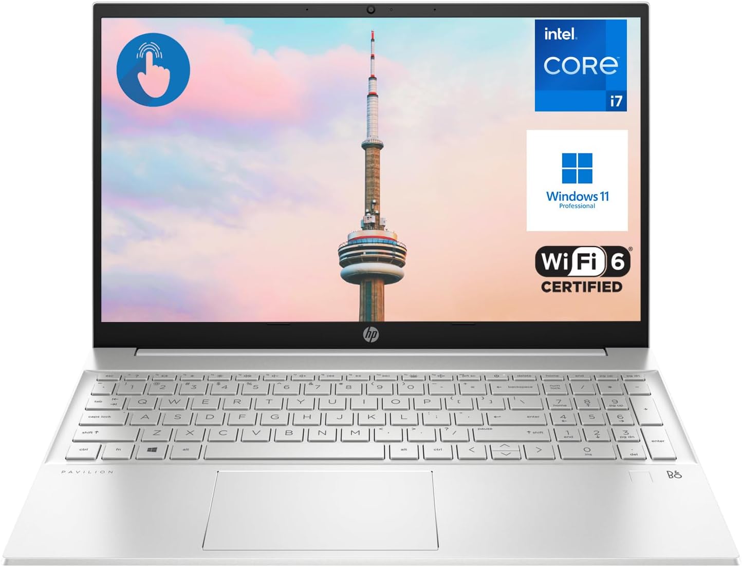 HP Pavilion Business Laptop with 15.6in Touchscreen and i7 Processor