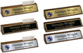 Custom Desk Wedge Name Plate - Personalized Solid Walnut 2x10 in
