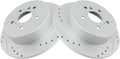 TRQ Rear Performance Brake Rotors Set Compatible with 2008-13 Toyota
