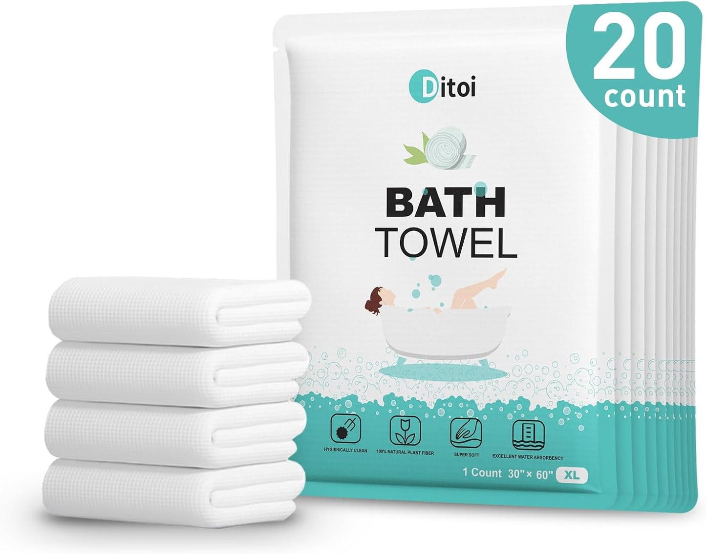 Extra Large Disposable Bath Towels for Travel and Beach Use