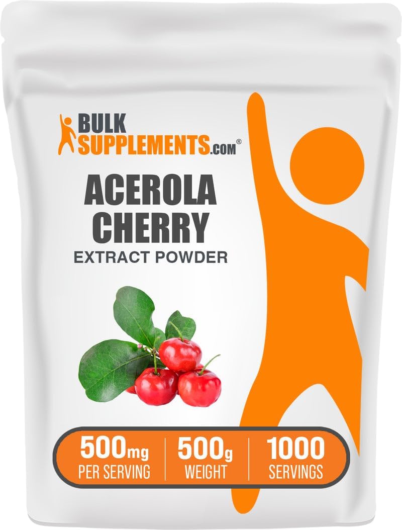 BulkSupplements Acerola Cherry Extract Powder for Wellness