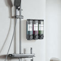 Shower Soap Dispenser Wall Mounted No Drill - 3 x 300ml Refillable