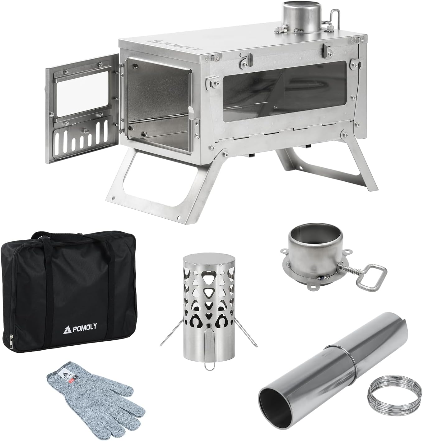 POMOLY Ti 0.6 Small Wood Stove: Portable Heating Power!