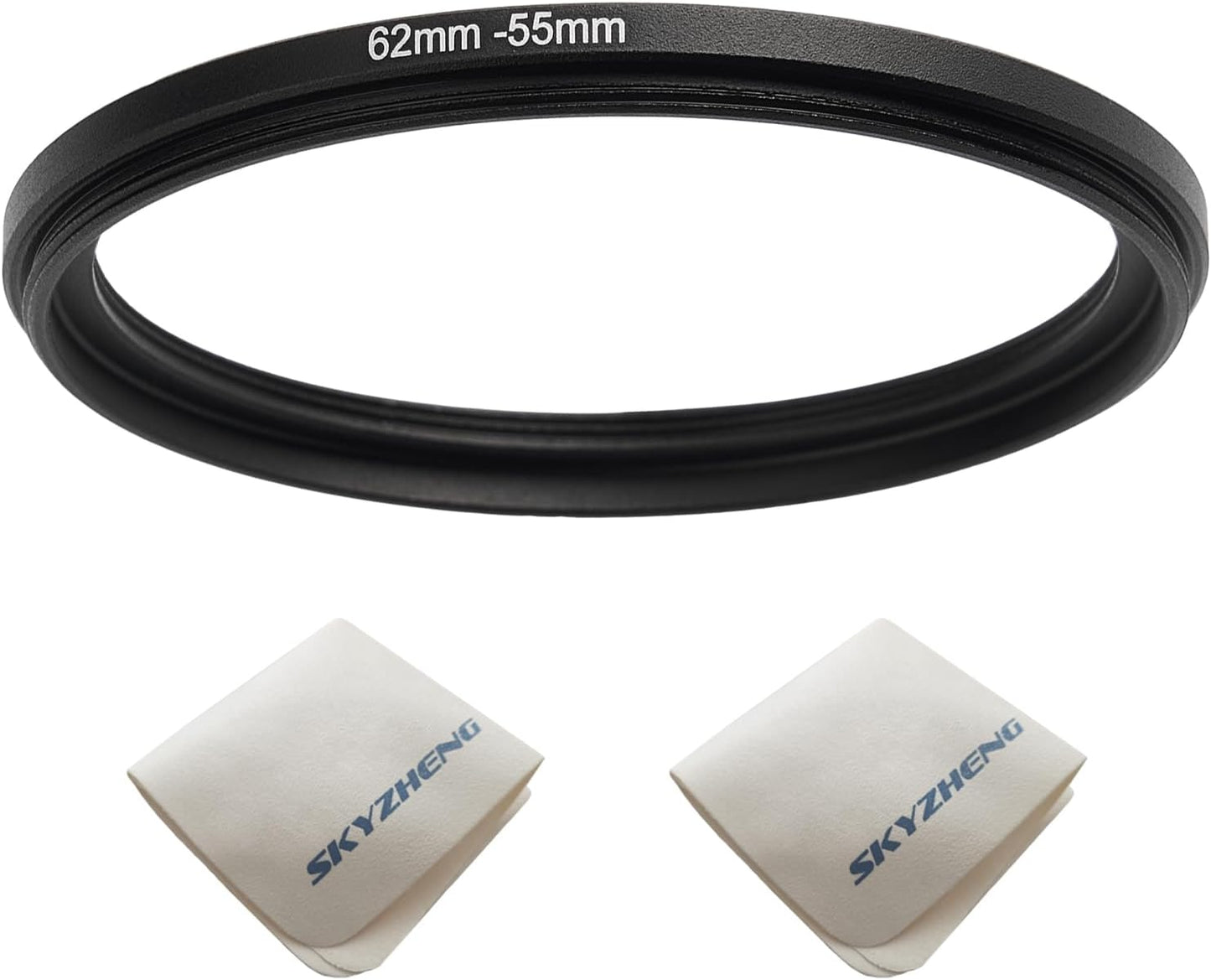 Universal Lens Adapter Ring 62mm-55mm + 2 Cloth Pack