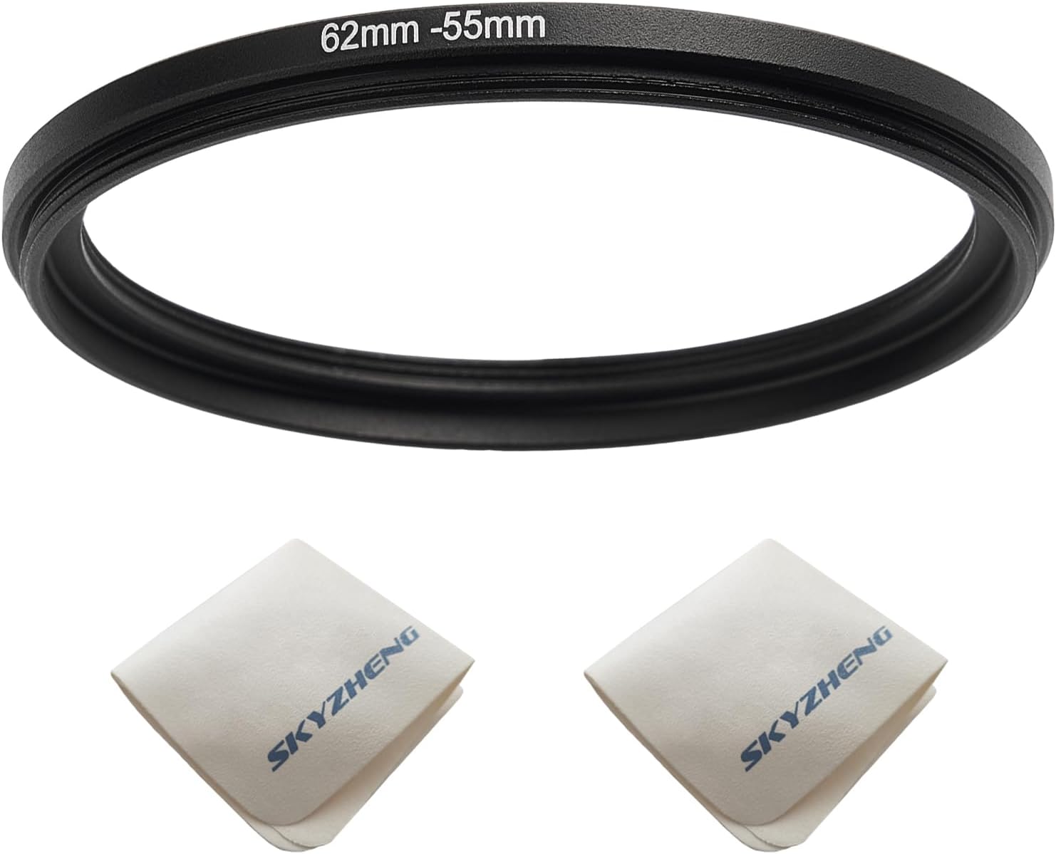 Universal Lens Adapter Ring 62mm-55mm + 2 Cloth Pack
