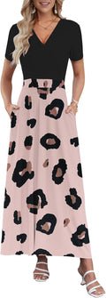 AUSELILY Maxi Dress Ankle Length Floral Print - Flowy Summer Staple