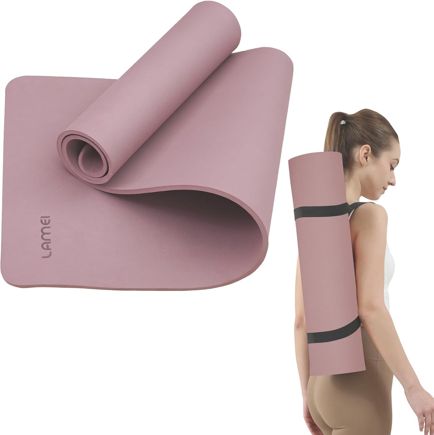 10mm Extra Thick Non-Slip Yoga Mat by LAMEI