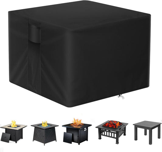 POMER Fire Pit Cover Square for Outdoor Table Protection