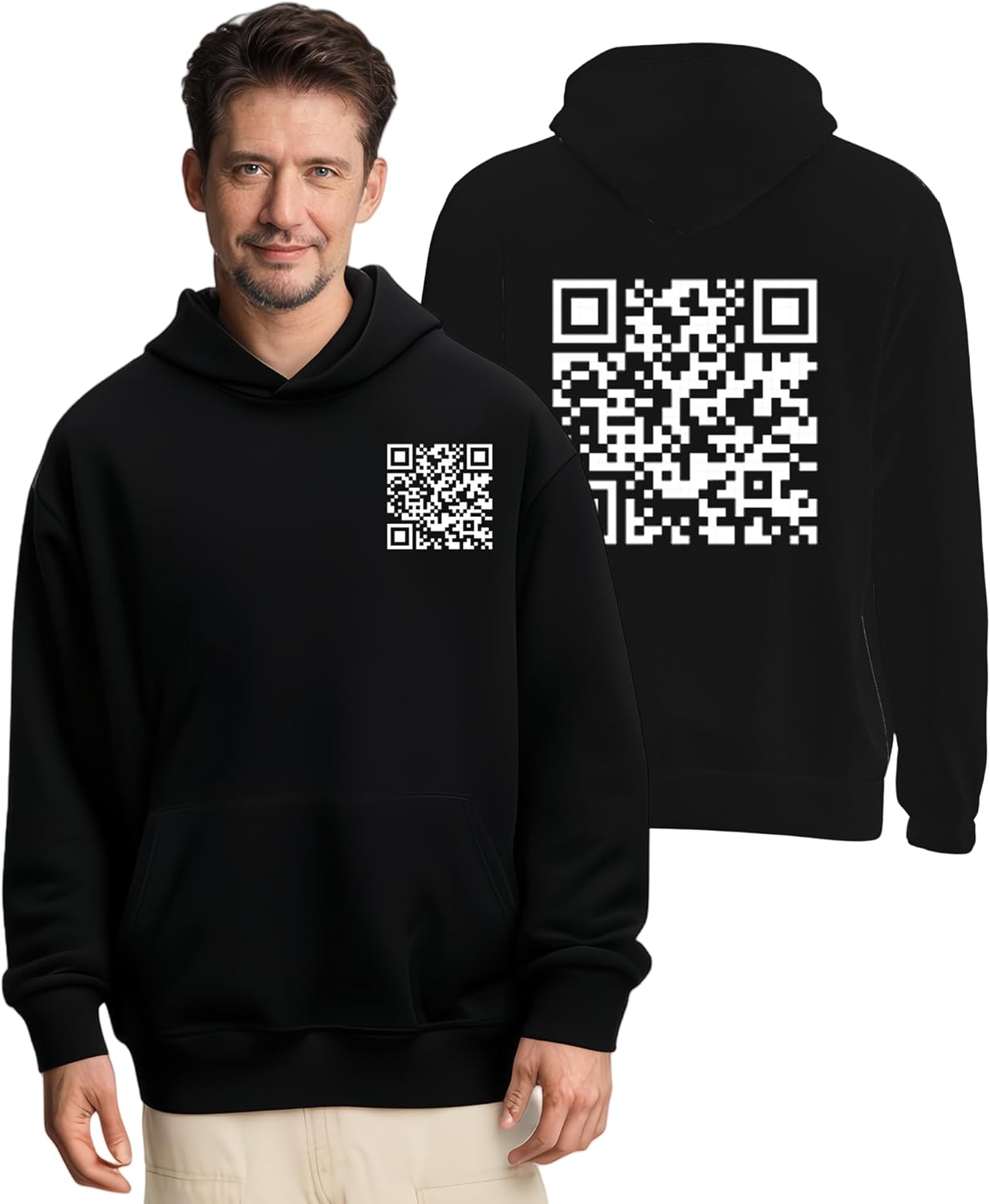 Interactive QR Code Hoodie - Scan for Fun