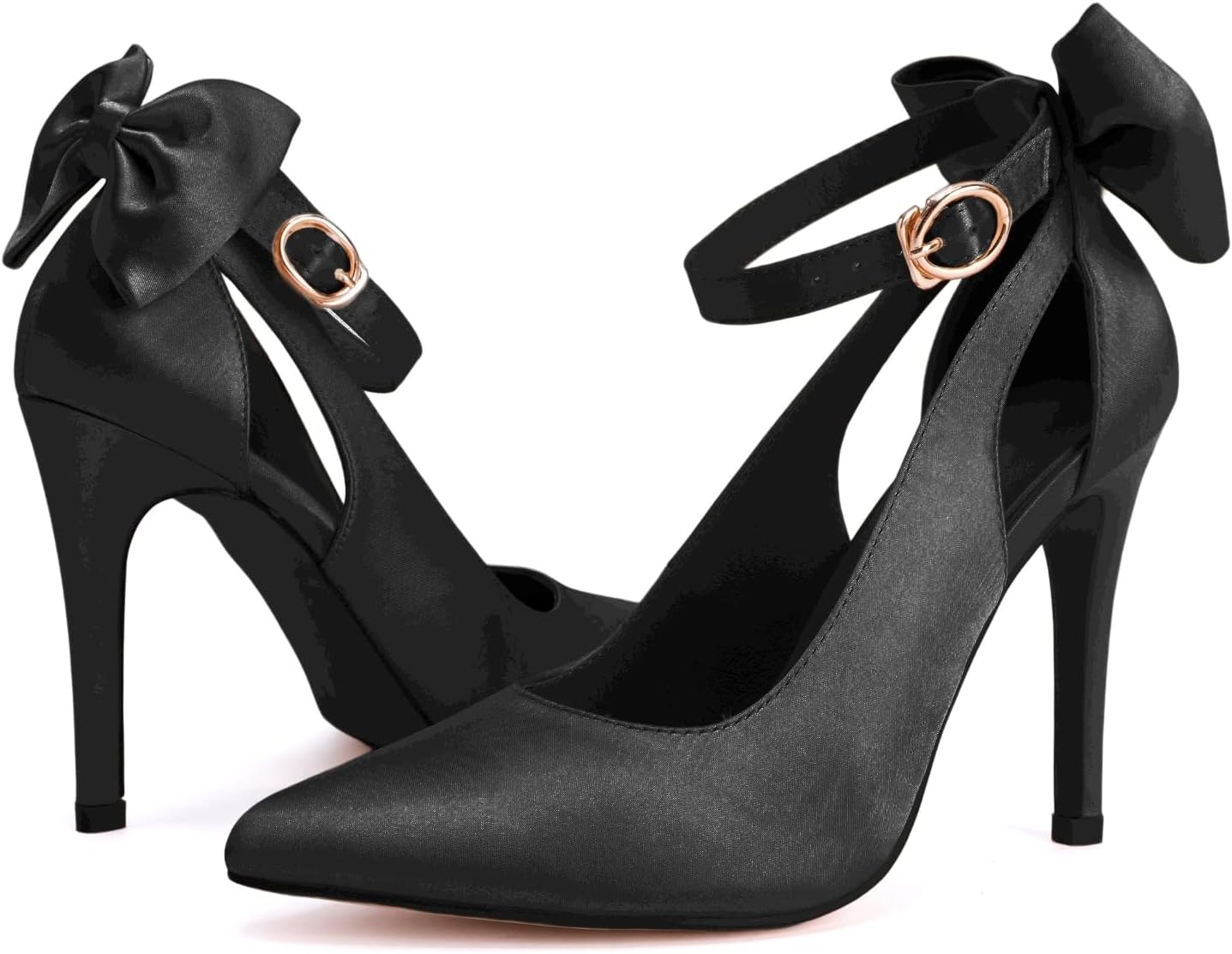 Fashare Womens High Heels Bow Tie Back Stiletto Pumps Shoes